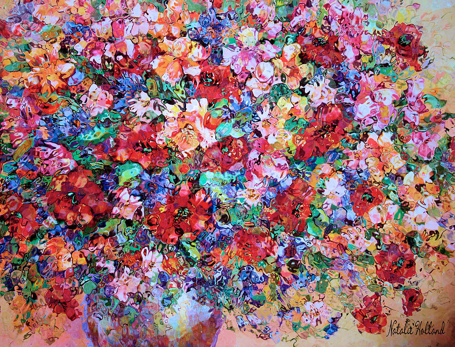 Pure Bliss Bouquet Mixed Media by Natalie Holland - Fine Art America