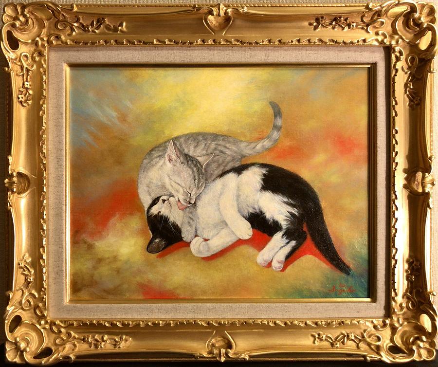Cat Painting - Pure Love by Hiroyuki Suzuki