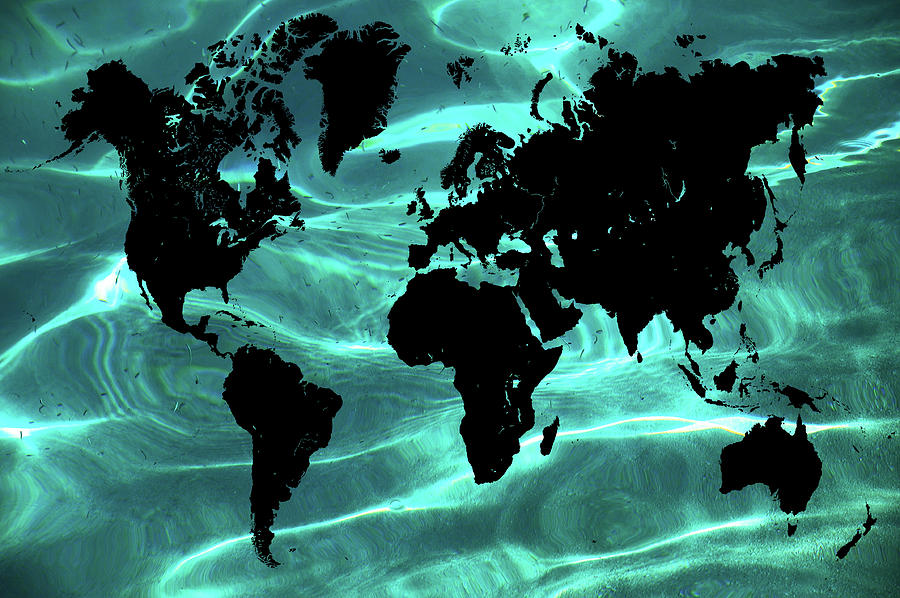 Pure Ocean World Map Photograph by Jenny Rainbow