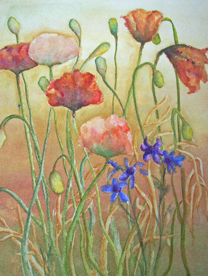 Purely Poppies Painting by Sandy Collier