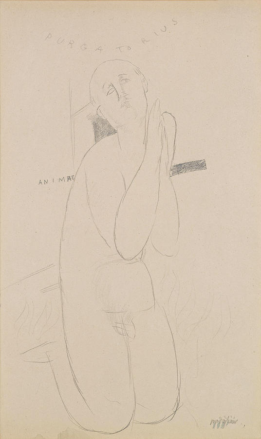Purgatorius animae Drawing by Amedeo Modigliani