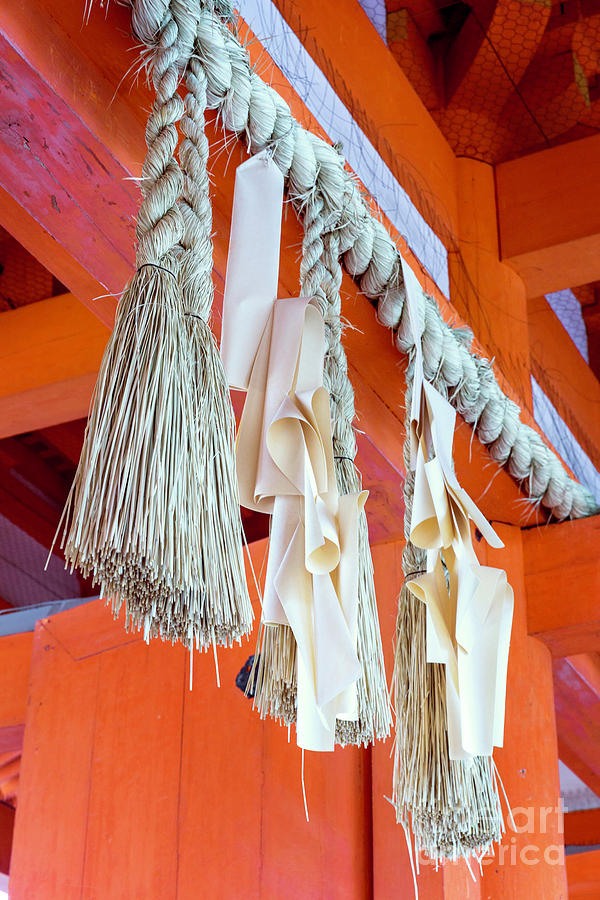 Purification Shimenawa Rope and Paper Shide Photograph by Karen Jorstad