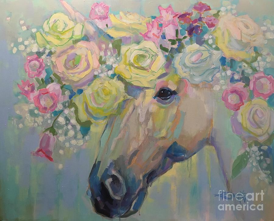 Unicorn Painting - Purity by Kimberly Santini