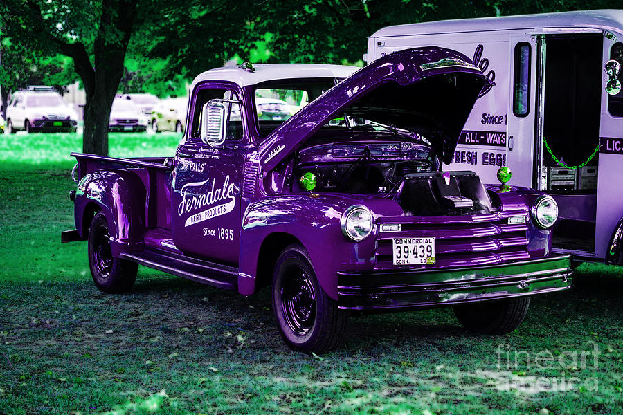 Transportation Photograph - Purple 1950 Chevrolet 3600  by Jasmin Hrnjic