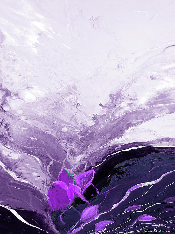Purple Abstract 22 Painting by Gina De Gorna