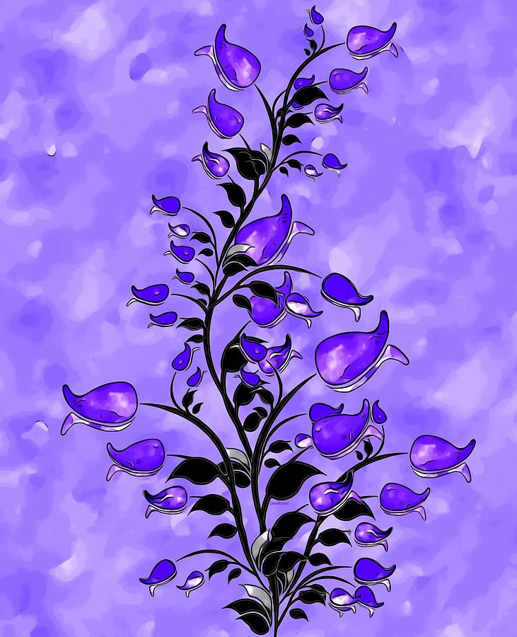 Purple Abstract Flowers Mixed Media by Gabriella Weninger - David ...