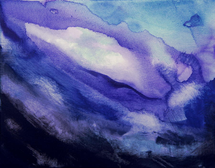 Purple Abstract  Painting by Shiela Gosselin