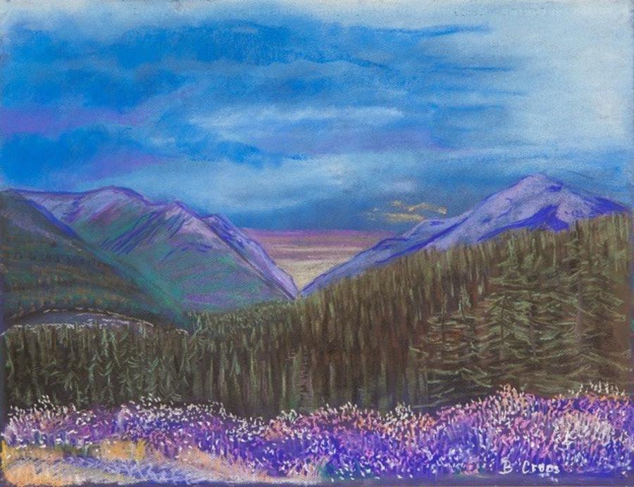 Purple Alaska Pastel by Betsy Carlson Cross