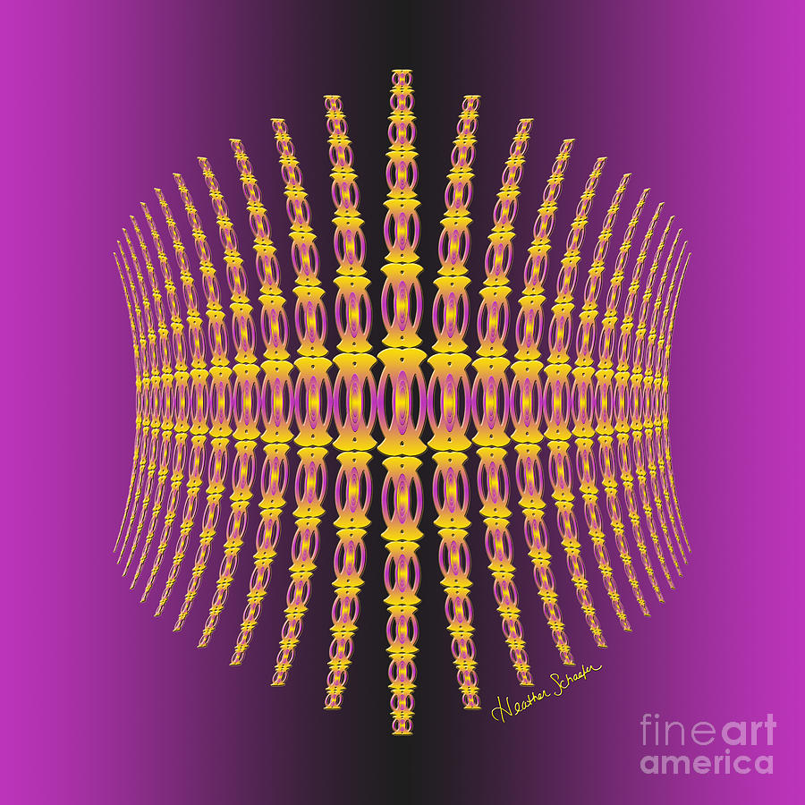 Purple and Gold Crown Digital Art by Heather Schaefer