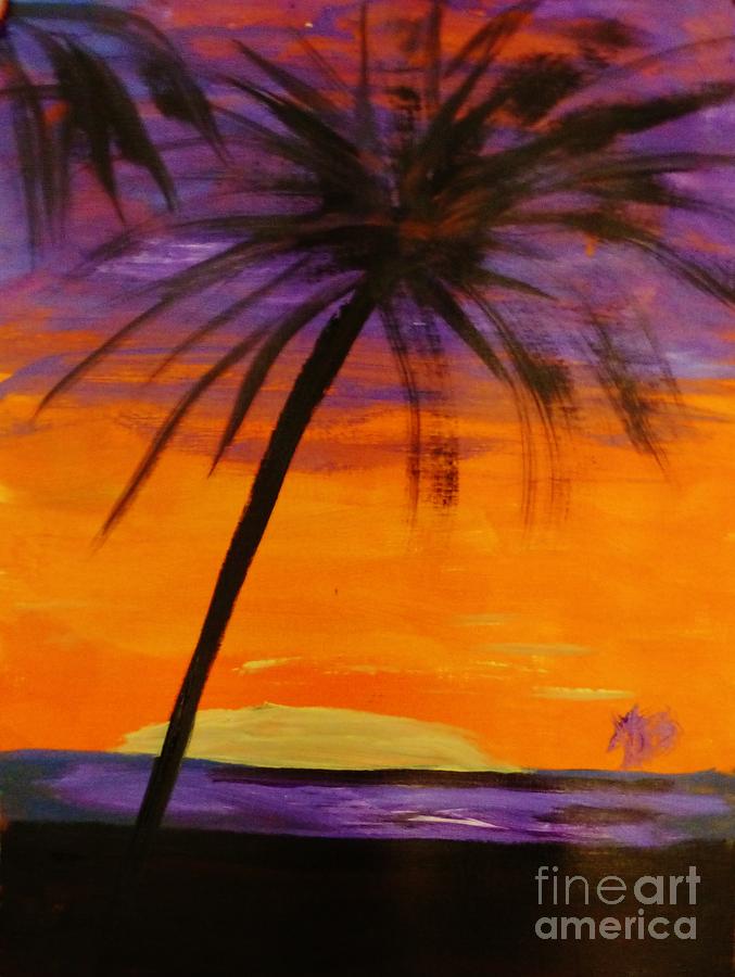 purple and orange painting