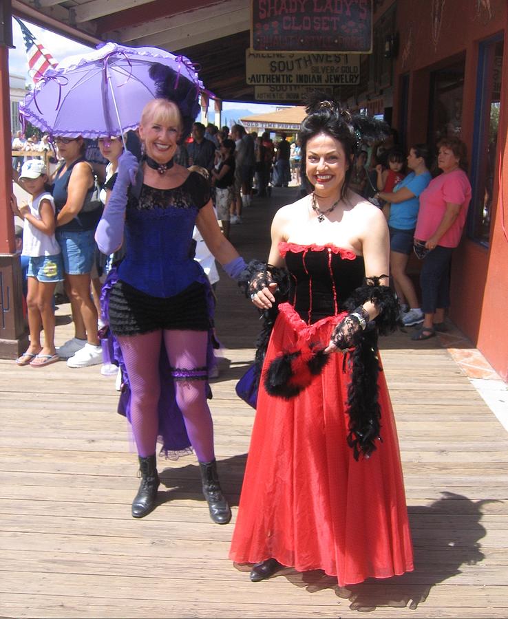 Purple and red costumes Tombstone Arizona 2004 Photograph by David Lee Guss