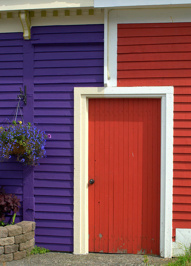 Purple and red door Photograph by Douglas Pike