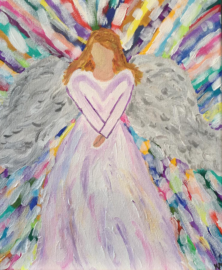 Purple Angel Painting by Kim Mlyniec - Fine Art America