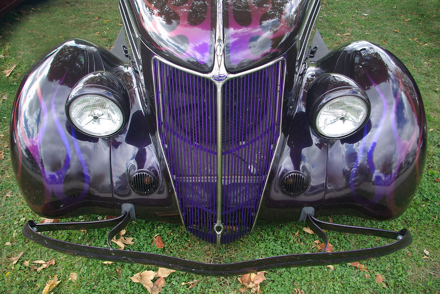 Purple Antique Ford Photograph by Kathy M Krause