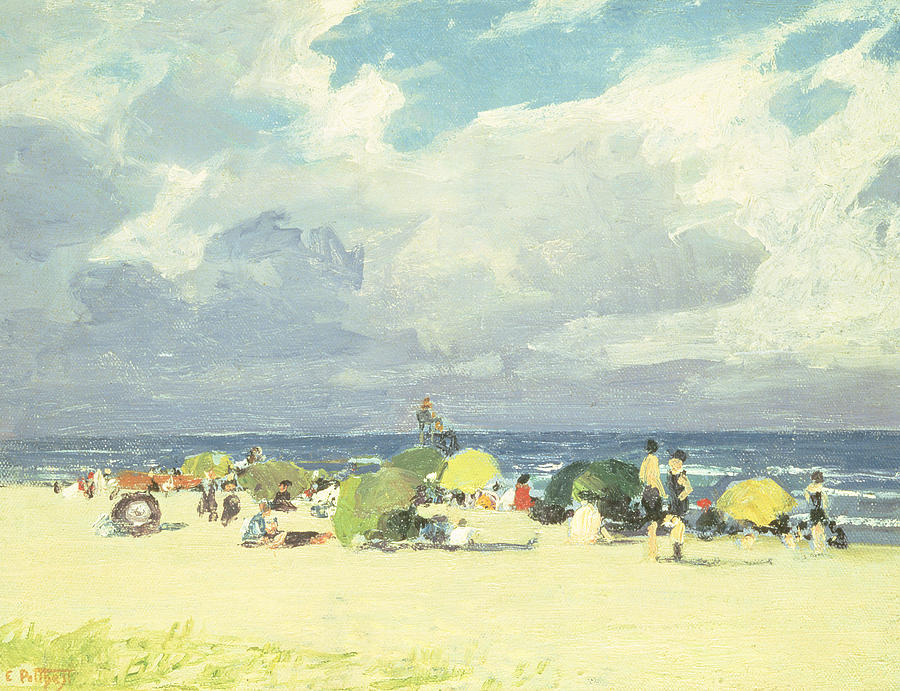 Purple Beach Scene Painting by Edward Henry Potthast