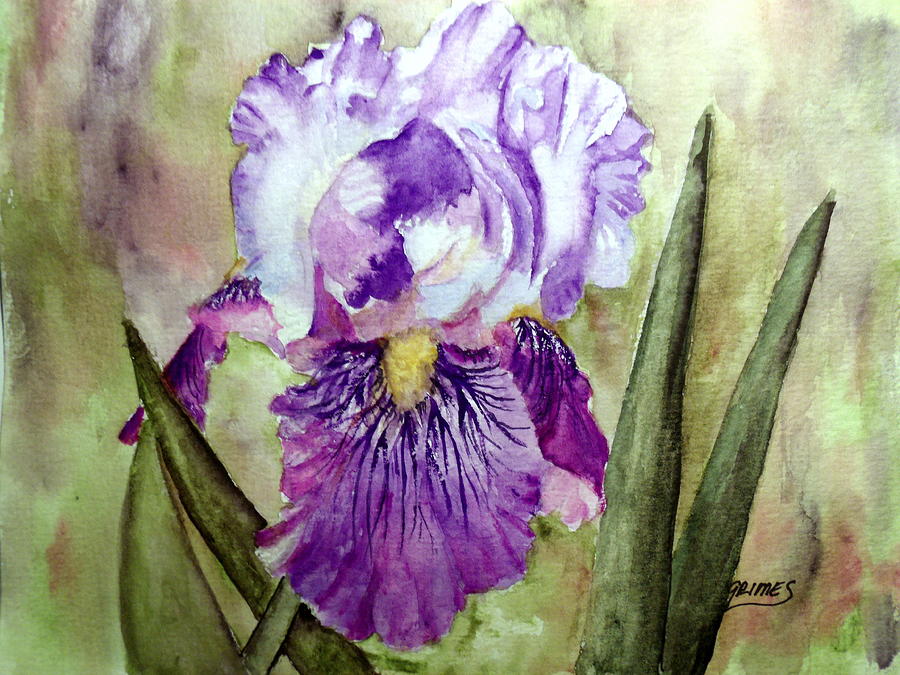 Purple Beauty Painting by Carol Grimes