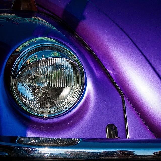 Abstract Photograph - Purple Beetle #vw #volkswagen #purple by David Asch
