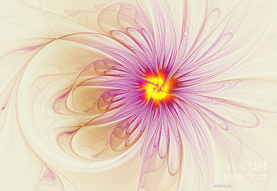 Purple Blossom Digital Art by Deborah Benoit