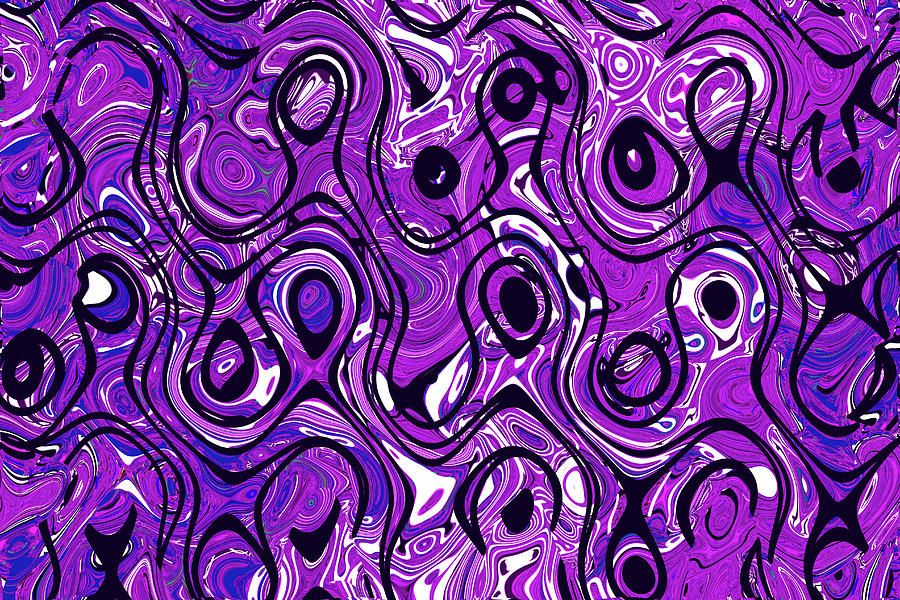 Purple Bubbles Digital Art by Tom Janca
