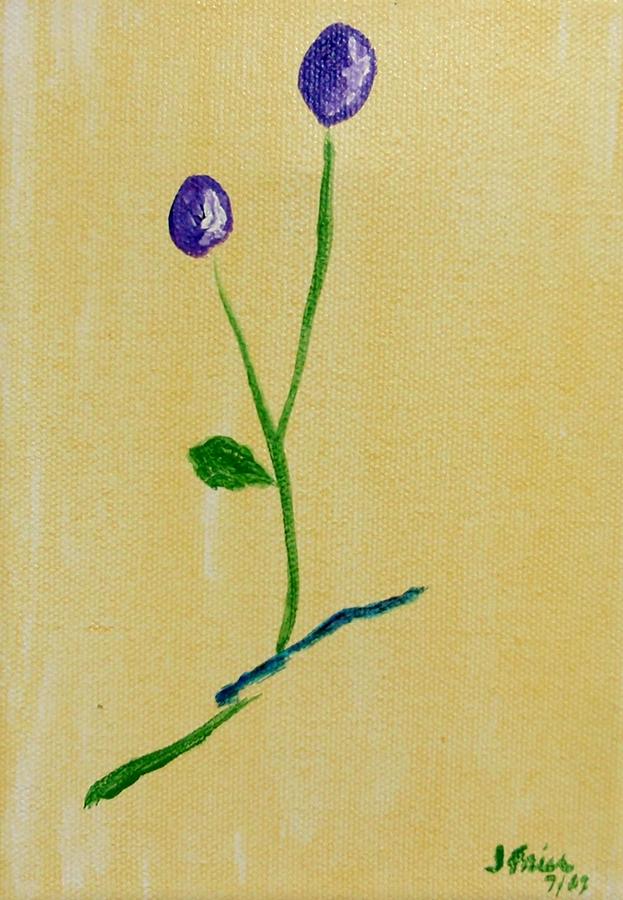 Purple Buds Painting by Jamie Frier