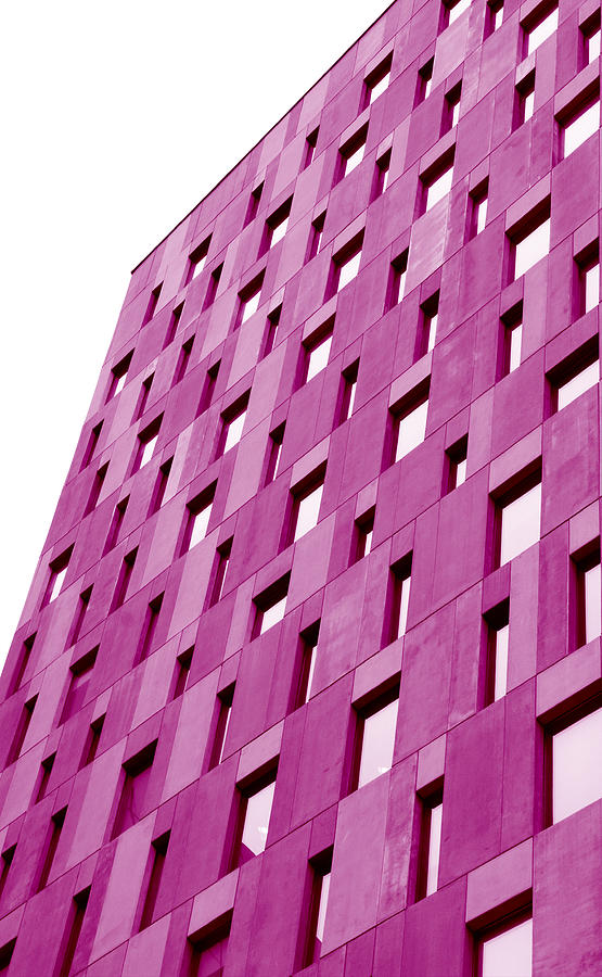 Architecture Photograph - Purple building bcn by Emme Pons