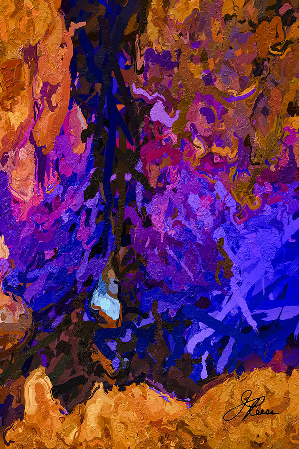 Purple Cave Painting by Joan Reese