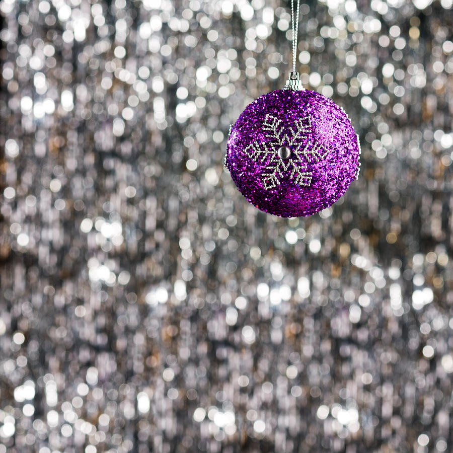 Purple Christmas Bauble  Photograph by U Schade