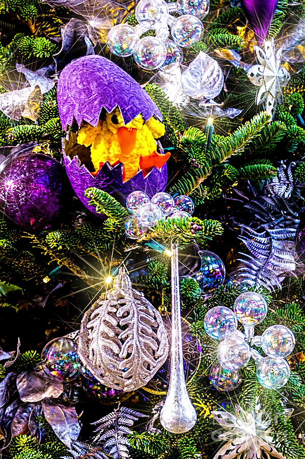 Purple Christmas Ornaments Photograph by Nick Zelinsky Jr