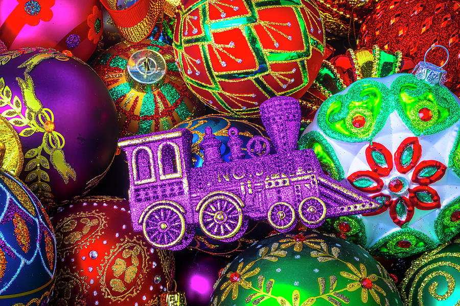 Purple Christmas Train Photograph by Garry Gay