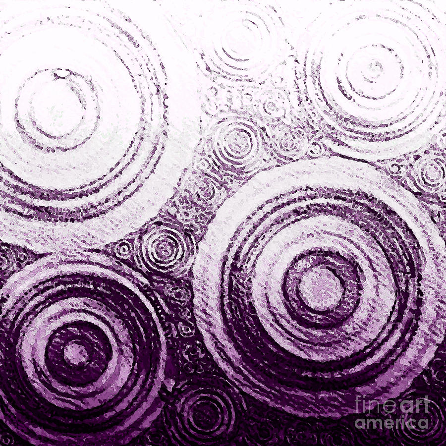 Purple Circles - Fade Tapestry - Textile