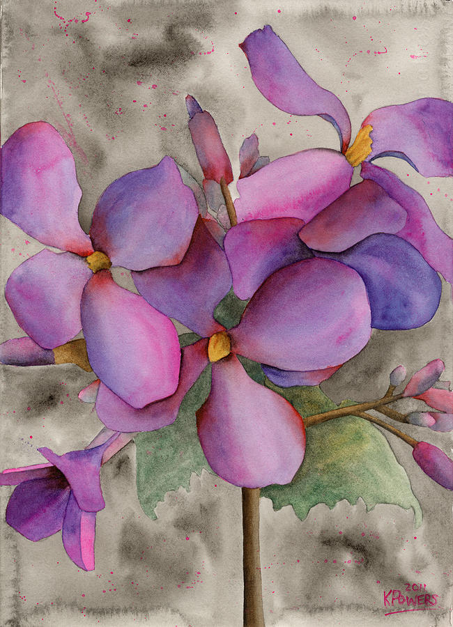 Purple Cluster Painting by Ken Powers
