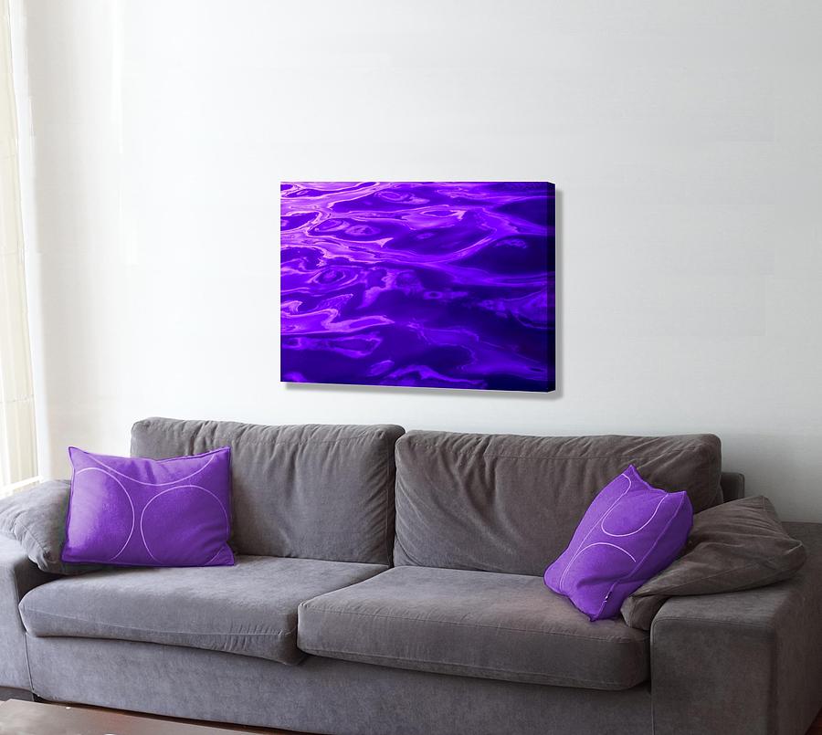 Purple Colored Wave on the wall Digital Art by Stephen Jorgensen