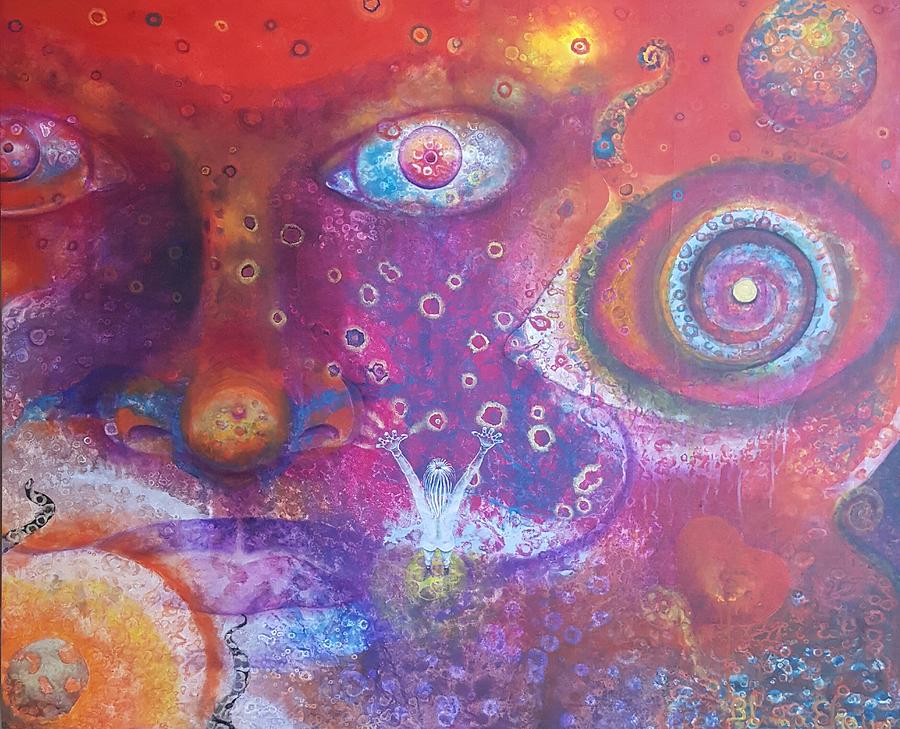 Psychedelic Painting - Purple Consciousness by Blima Efraim