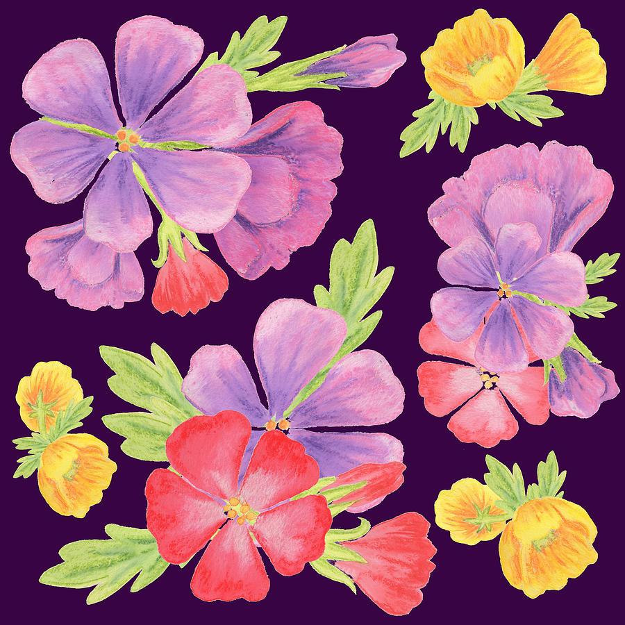 Purple Dance Flowers  Painting by Irina Sztukowski
