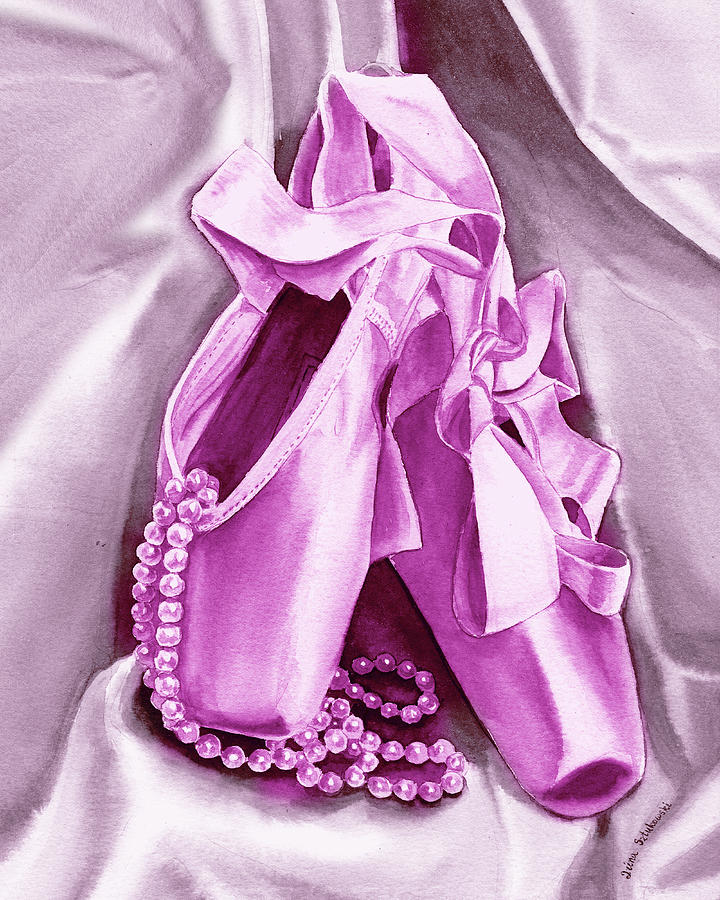 Purple Dancing Shoes Painting by Irina Sztukowski