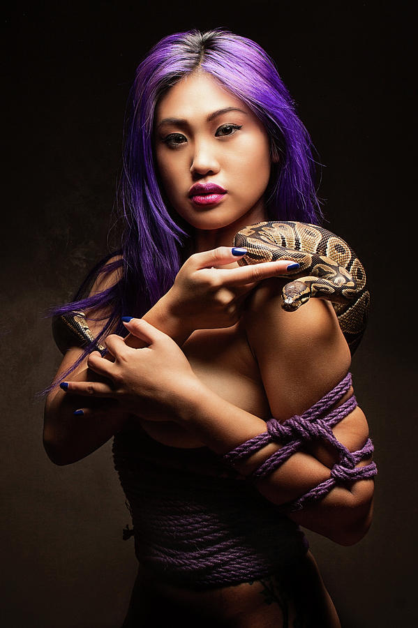 Snake Photograph - Purple by David April