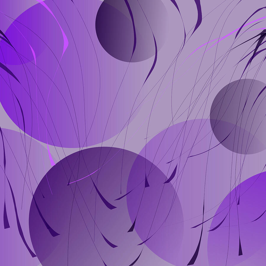 Purple Digital Whimsy Digital Art by Mary Bedy