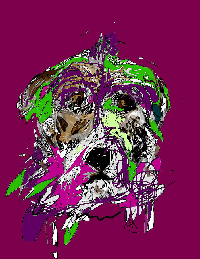 Purple Dog Digital Art By Joyce Goldin Fine Art America