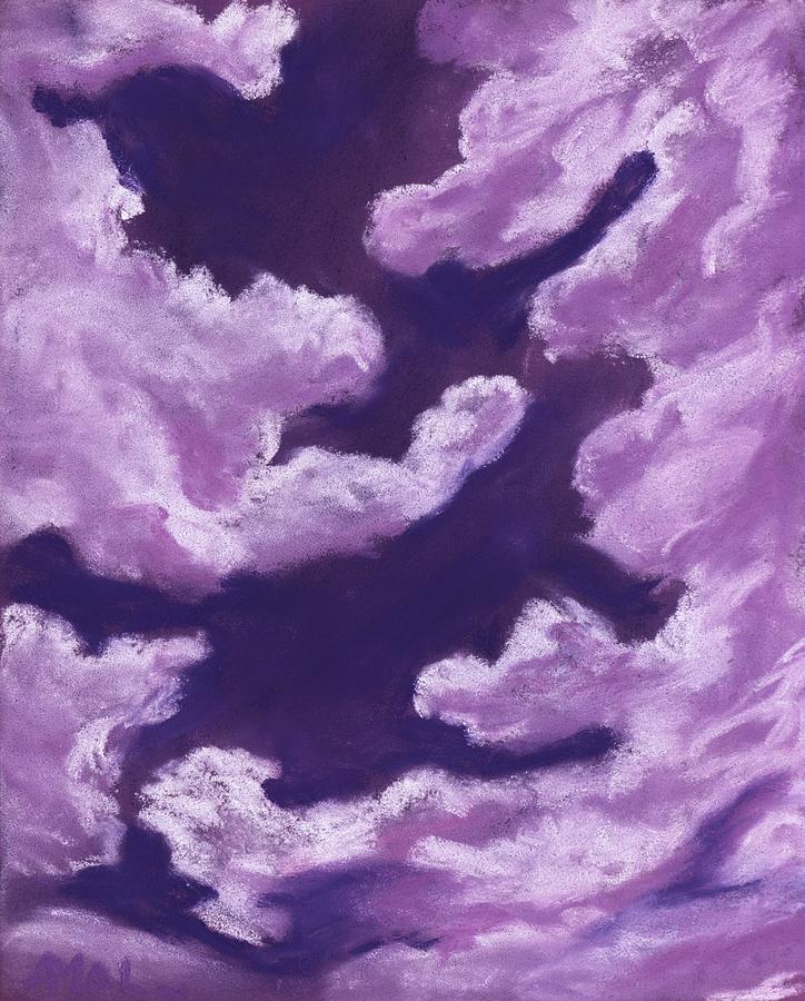 Purple Dream - Sky and Clouds Collection Painting by Anastasiya Malakhova
