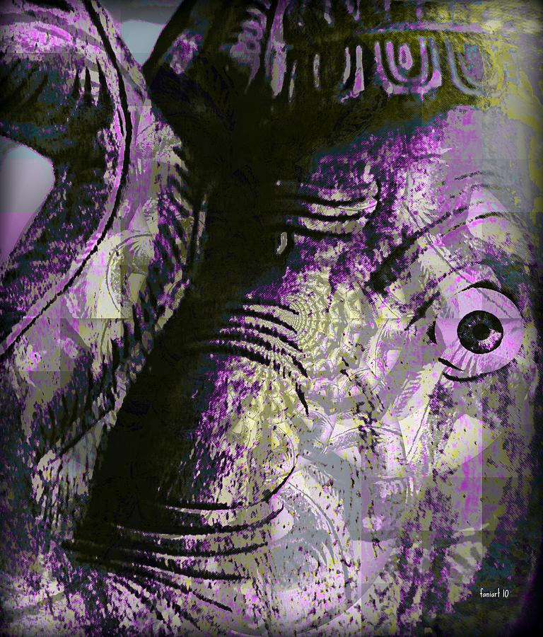 Purple Elephant Digital Art by Fania Simon