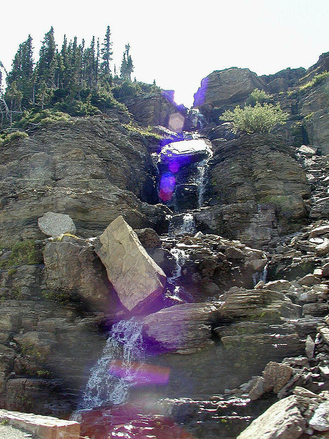 Purple Falls In Glacier Photograph by Forrest Shaw