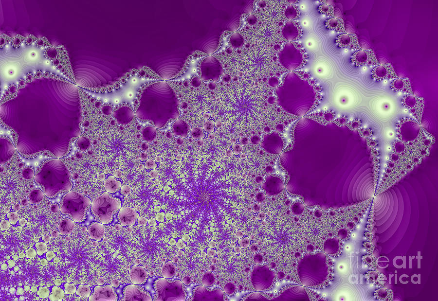 Lace Digital Art - Purple Fantasty by Elisabeth Lucas