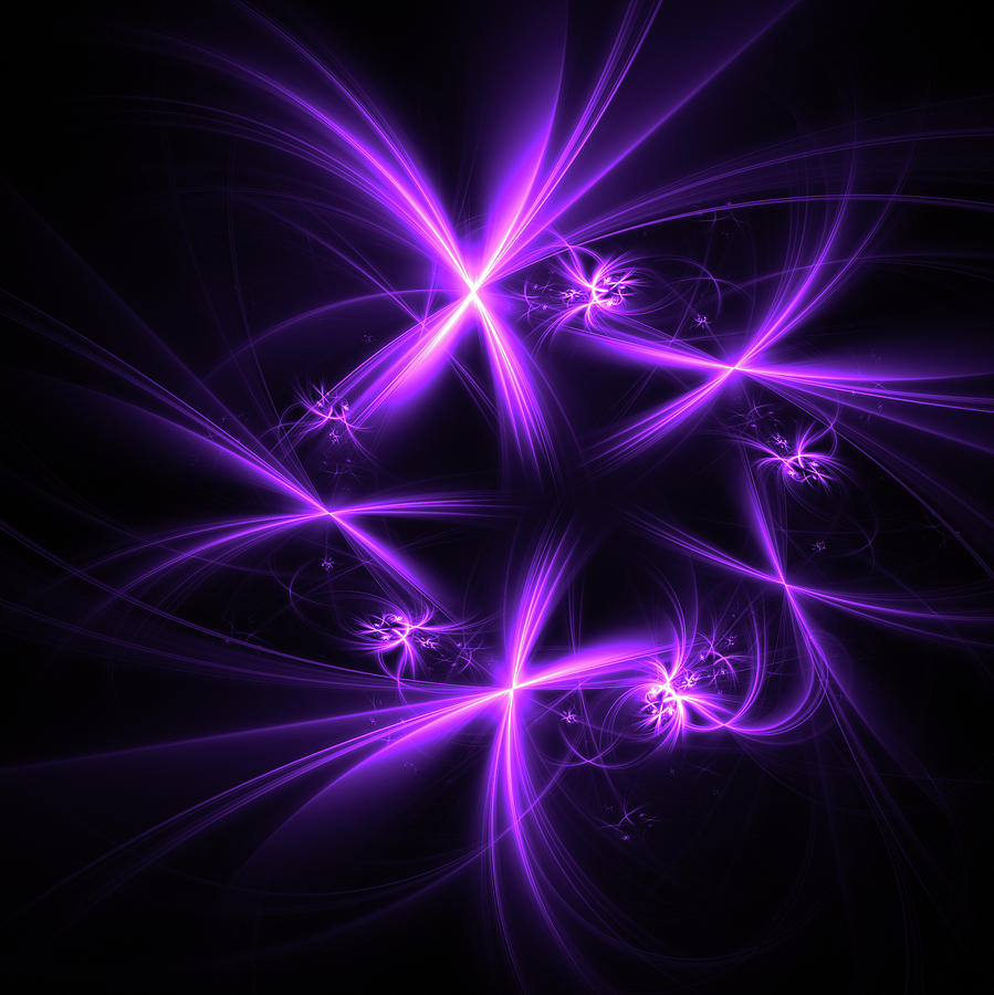 Purple fireworks Digital Art by Mariia Kalinichenko - Fine Art America