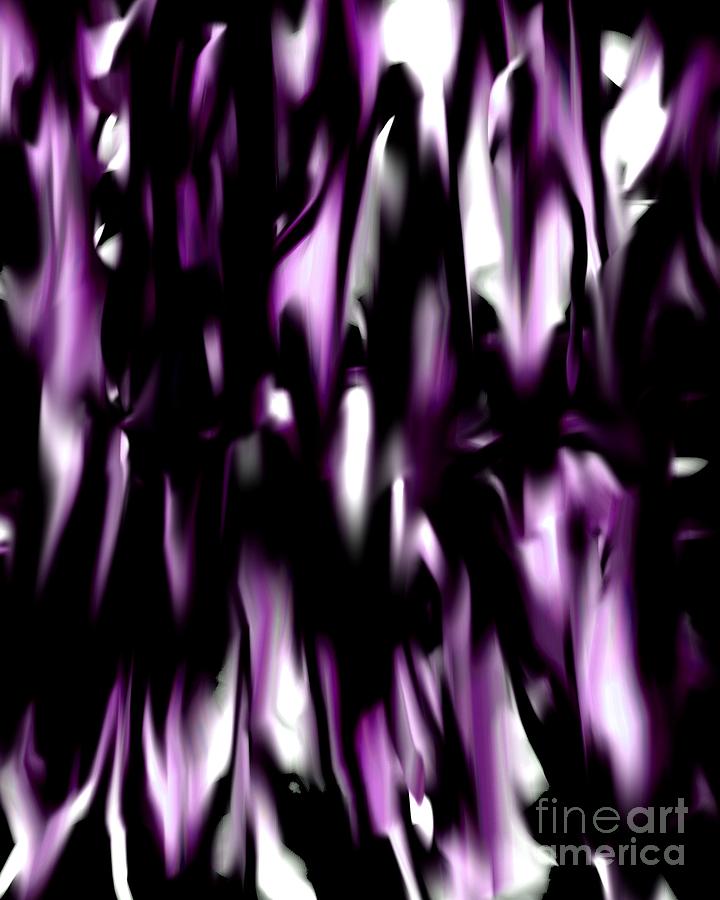 Abstract Digital Art - Purple Flame by Lynn Reid