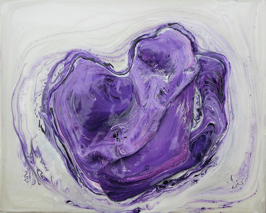 Purple Flow Redux Painting by Madeleine Arnett