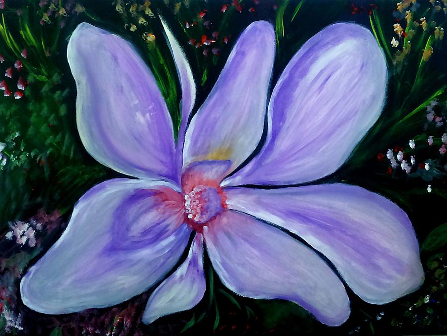 Purple flower  Painting by Faashie Sha