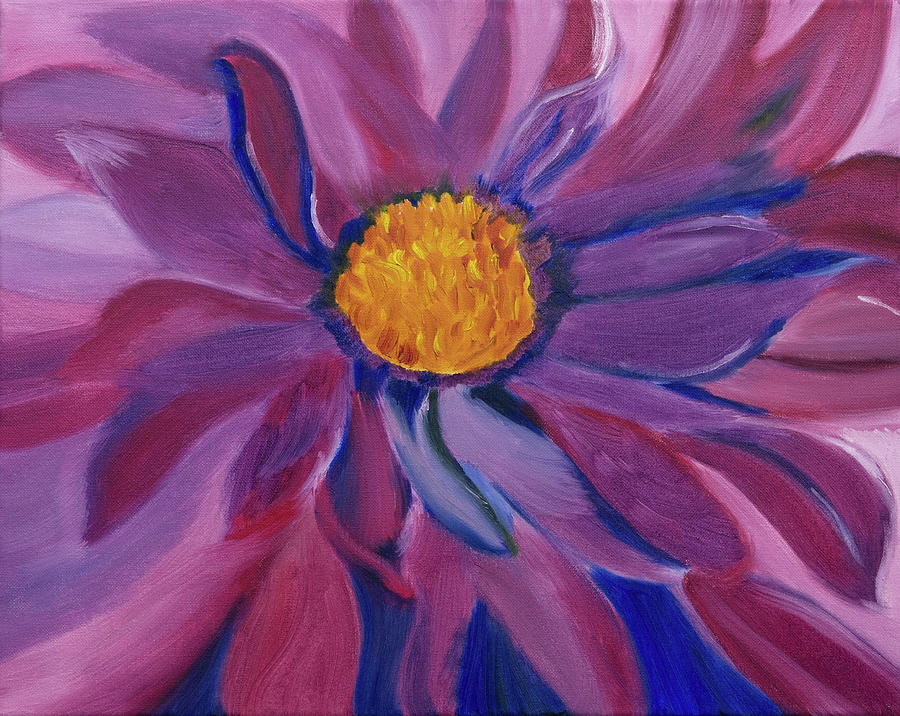Flowers Still Life Painting - Blazing petals by Meryl Goudey