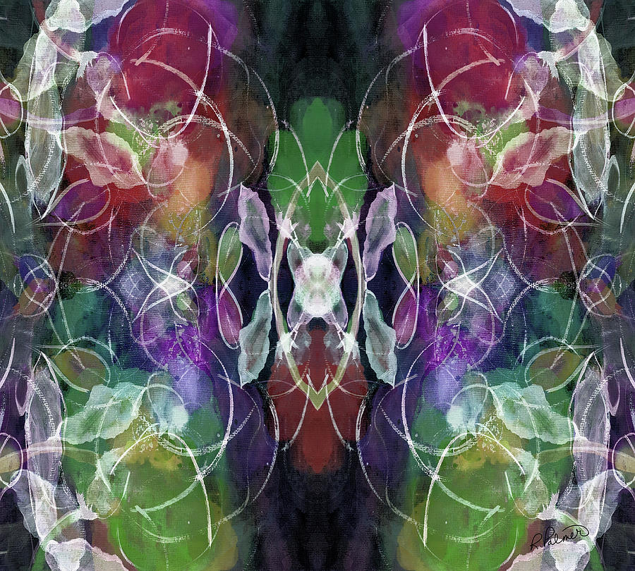 Floral Painting - Purple Flower Pattern by Ruth Palmer Floral Painting - Purple Flower Pattern by Ruth Palmer