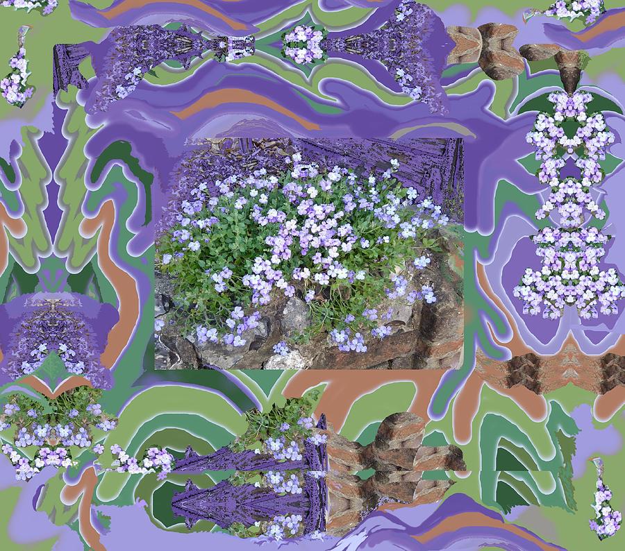 Purple Flower Textured Photo 1028d Digital Art by Julia Woodman