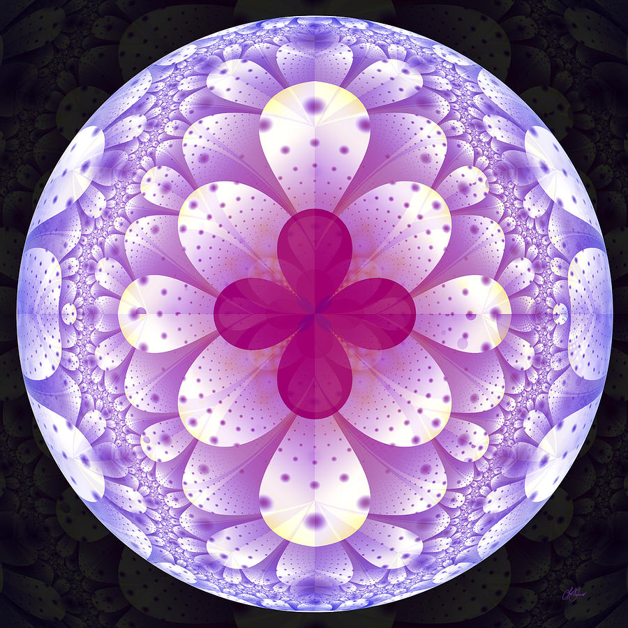 Purple Flower World Digital Art by Lori Grimmett